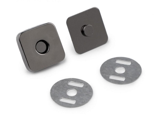 5sada nikl černý magnetické zapínání 18x18 mm