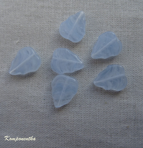 Skleněné korálky lístečky 12x 10mm