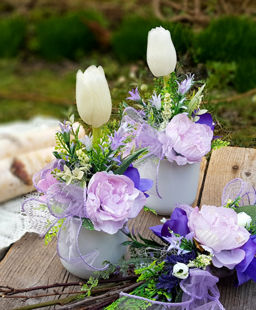 Drobnější dekorace s tulipány — foto 1