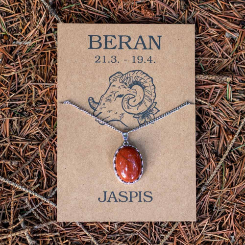 Přívěsek - Beran - Červený jaspis