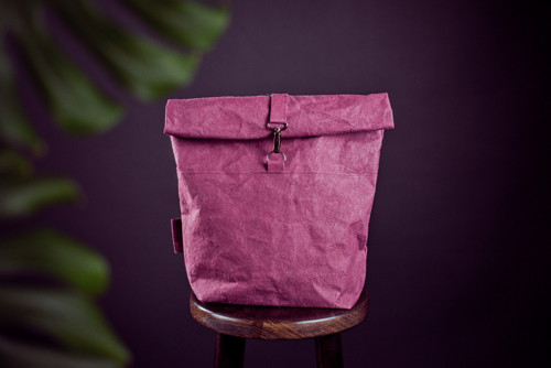 Papírový rolltop batoh // bordó