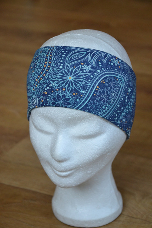 Bavlněná čelenka "ornamenty", obvod hlavy 54-58cm