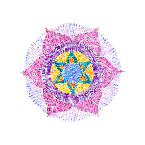 Mandala na bavlněném papíře
