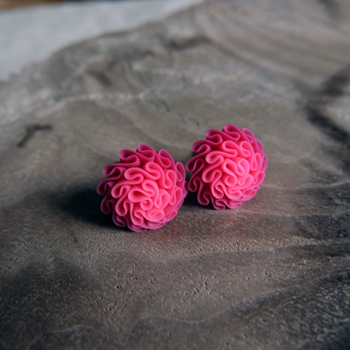 Náušnice Neon pink — foto 1