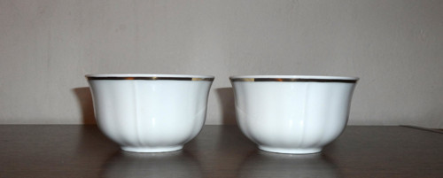 2x porcelánová MISKA zlacená • Wunsiedel, Bavaria