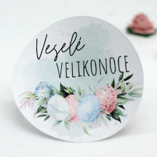 Veselé Velikonoce samolepky- 24 ks
