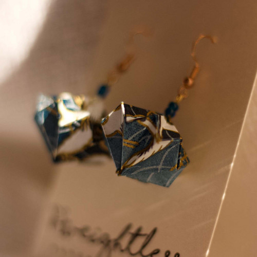 Origami náušnice "jeřábi" — foto 1