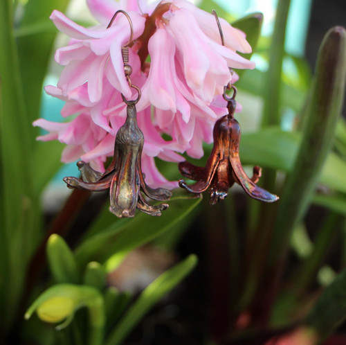 Pokovené Hyacinty - Náušnice — foto 1