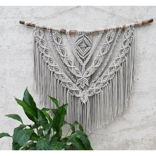 Macramé Béžové Xxl
