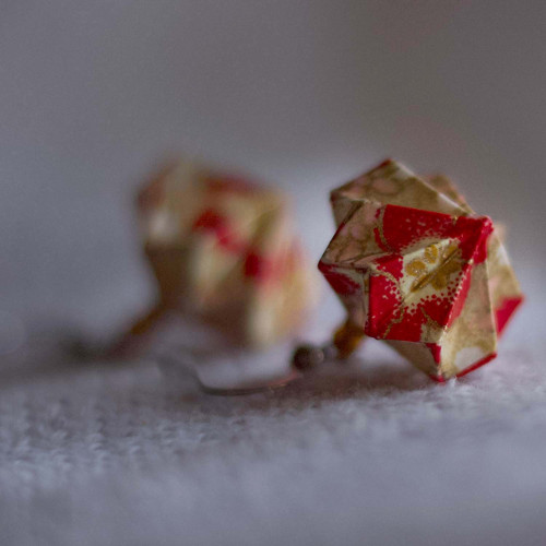 Origami náušnice "jarní květy" — foto 1