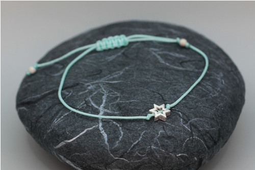 Minimalistický náramek - Star frame (mátová) — foto 1