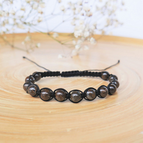 Shamballa náramek S6 // bronzit