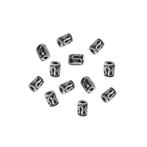 Váleček vlnkovaný tenký starostříbrný 5mm, 2/10ks