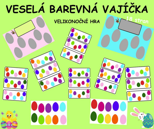 VELIKONOCE - Veselá barevná vajíčka