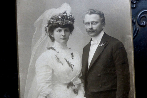 Svatební...stará kabinetní fotografie