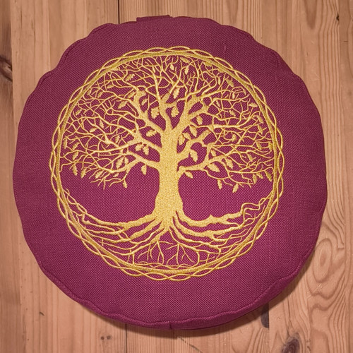 Pohankový meditační polštářek s výšivkou