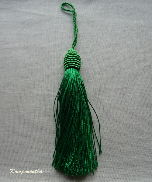 Krásný střapec zelený 10cm 1kus