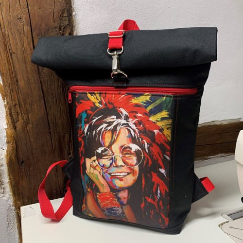 Janis Joplin + přední kapsa na zip