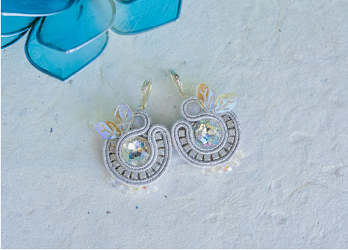 Soutache náušnice "Leafs" — foto 1