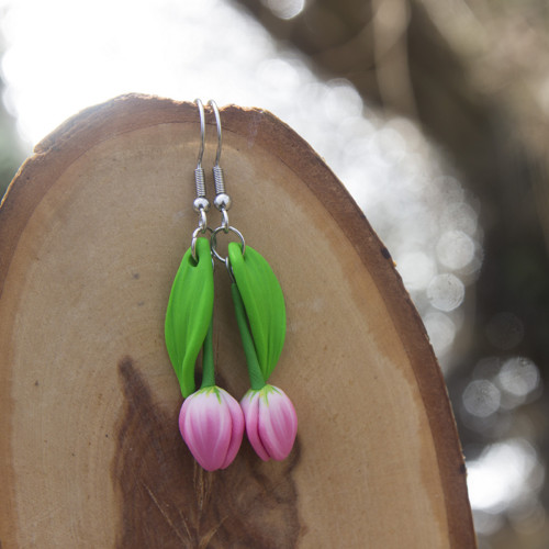 Náušnice tulipány sada — foto 1
