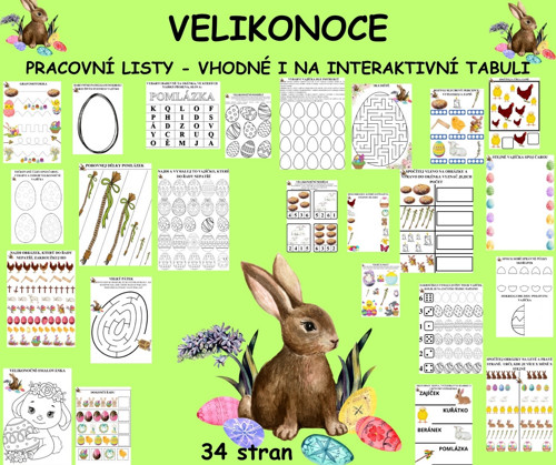 VELIKONOCE - pracovní listy