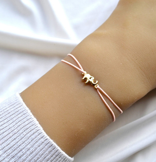 Náramek KABBALAH S MINI SLONÍKEM*pozlaceno Au24K