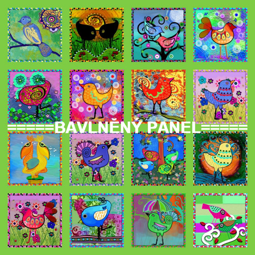 Bavlněný panel 20x20 cm - skladem — foto 1