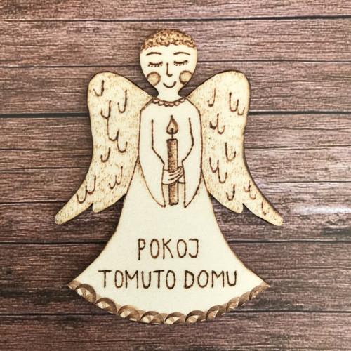 Dřevěná vánoční ozdoba - andělíček — foto 1