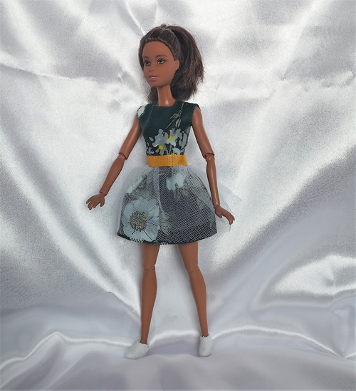 Bavlněné zelené mini pro Barbie