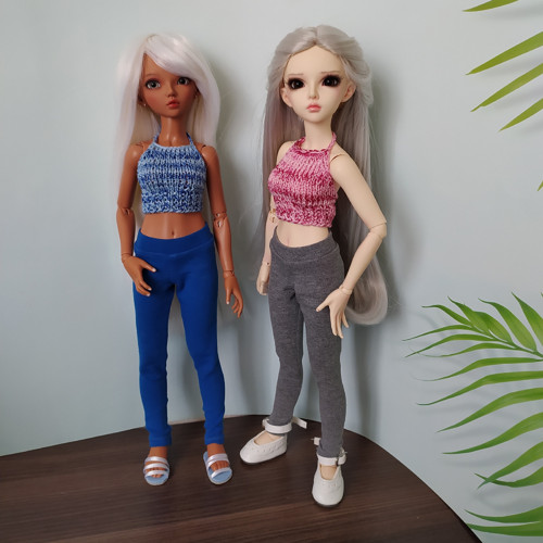Letní pletený top pro 1/4 BJD Minifee panenky MSD