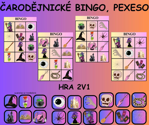 ČARODĚJNICE - Bingo, Pexeso (hra 2v1) — foto 1