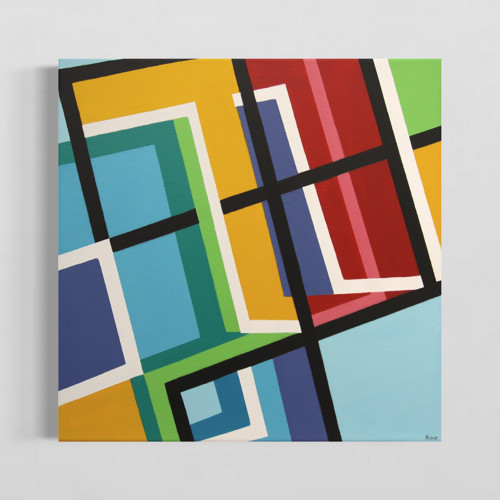 ORIGINÁL OBRAZ - DOTYKY KRYCHLÍ, 50 x 50 cm, 2015