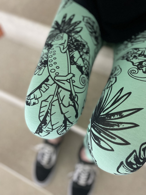 Bavlněné legíny - chameleon