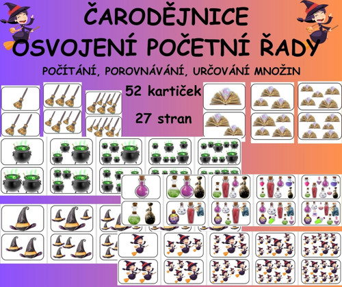 ČARODĚJNICE - Osvojení početní řady do 6ti a 10ti