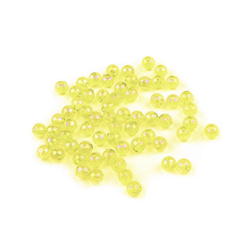 Kuličky duhové 6mm jemně žluté, 10ks