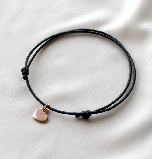 Náramek KABBALAH*SRDÍČKO ROSE GOLD*ocel