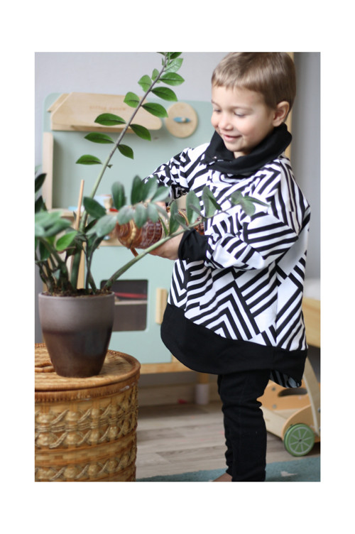 Oversize prodloužená mikina Zebra — foto 1