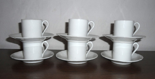 6x porcelán ŠÁLEK a PODŠÁLEK