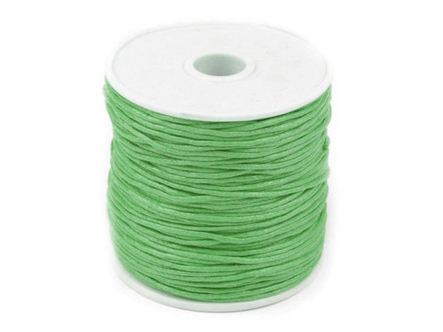 Šňůra bavlněná voskovaná 1 mm (10m) - zelená