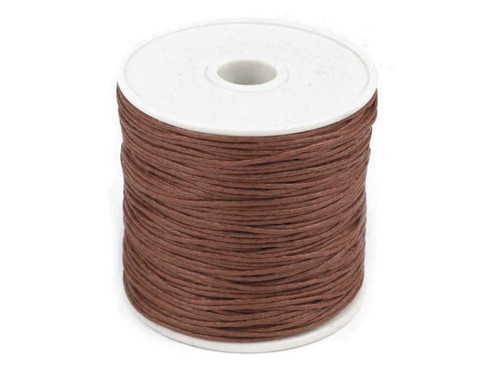 Šňůra bavlněná voskovaná 1 mm (10m) - hnědá
