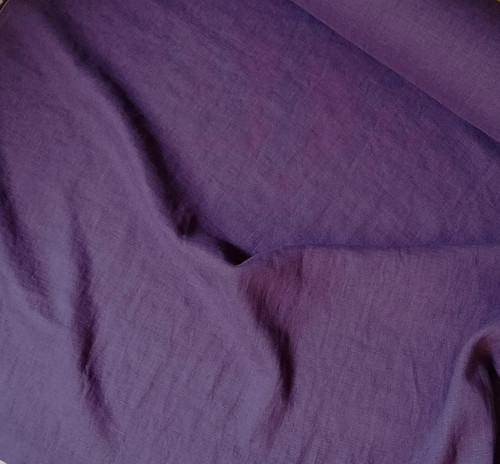 100% měkčený len Levandule tmavá č.435