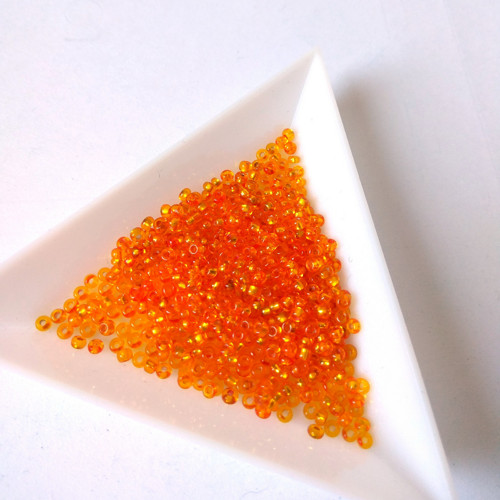 Korálky Preciosa oranžové se zlatým průvlekem 50g