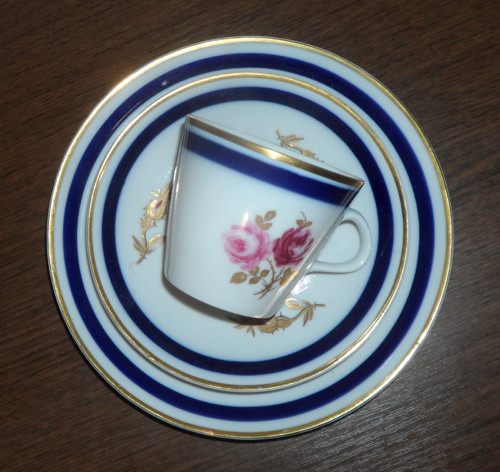 Snídaňové ŠAPO zlacené • Fine China LICHTE, GDR