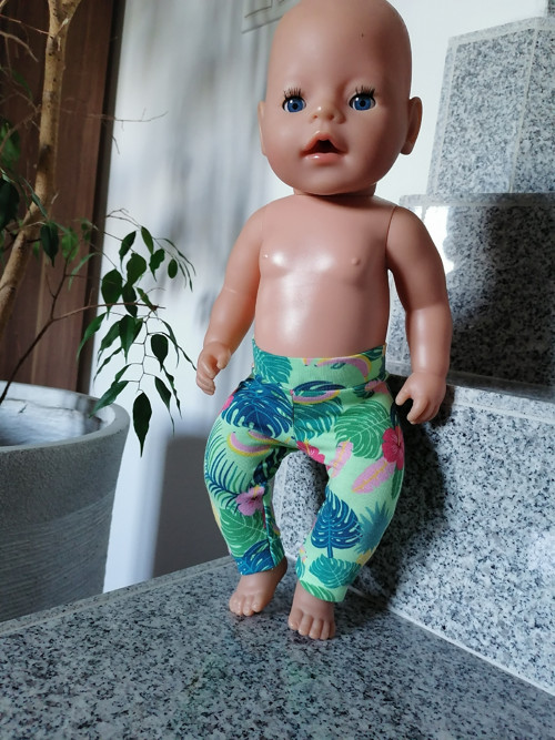 Legíny na panenku Baby born 43cm.