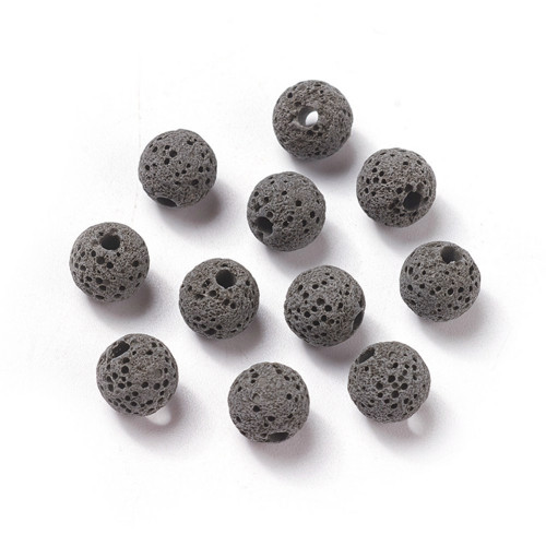 Láva přírodní tmavě šedá 8,5mm/5ks