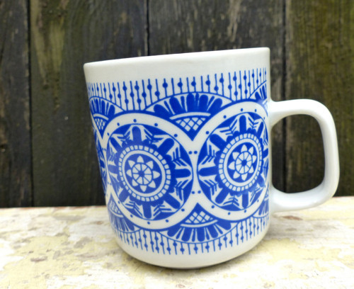 Modrý kaleidoskop...porcelánový hrnek