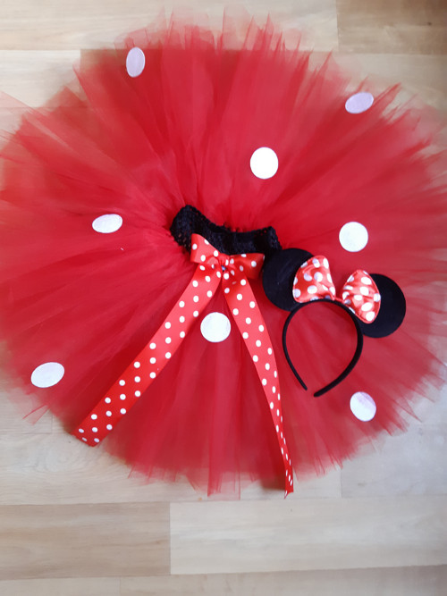 Červená Minnie sukýnka