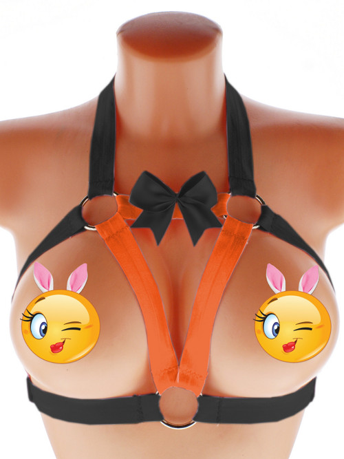 Postroj harness otevřená elastická podprsenka