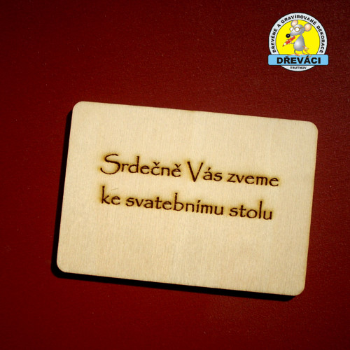 Gravírované Pozvání k svatebnímu stolu KV0006 G
