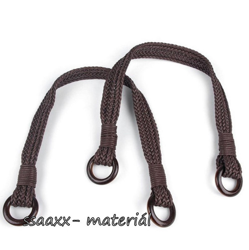 Proplétaná ucha ~ 54 cm ~ 2 ks ~ tmavě hnědá